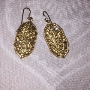 Gold gemstone earrings